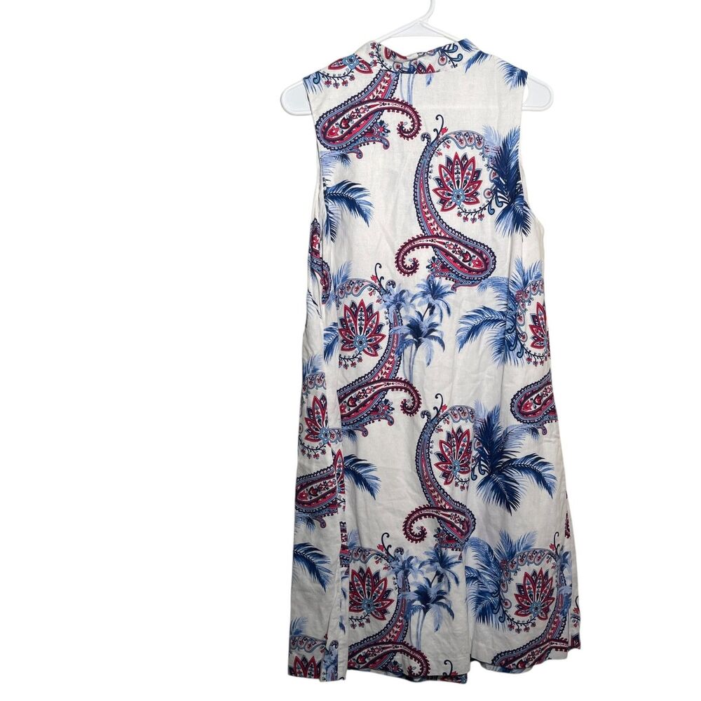 Tommy Bahama Dress Women's Medium V-Neck Sleeveless Paisley Career Shift - Picture 5 of 8
